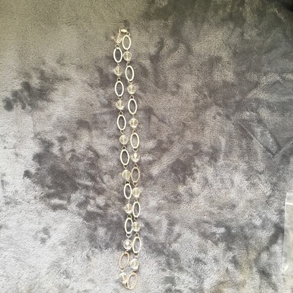 Shopeunoia Boutique Jewelry - Silver Oval Chain-link Crystals Set